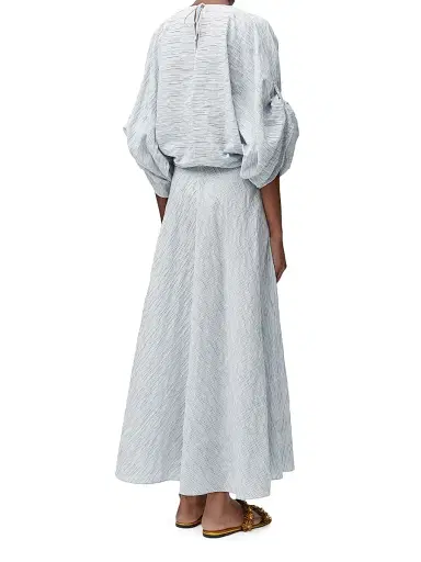 LOEWE Women's x Paula's Ibiza Striped Long-Sleeve Caftan - Blue White | Thumbnail 4 LOEWE Women's x Paula's Ibiza Striped Long-Sleeve Caftan - Blue White | Thumbnail 4