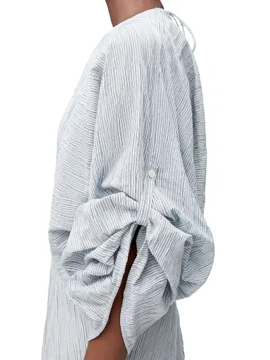 LOEWE Women's x Paula's Ibiza Striped Long-Sleeve Caftan - Blue White | Thumbnail 5 LOEWE Women's x Paula's Ibiza Striped Long-Sleeve Caftan - Blue White | Thumbnail 5
