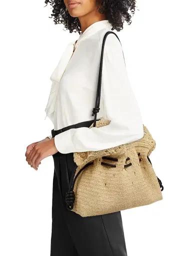 Loewe Women's x Paula's Ibiza Flamenco Raffia Clutch | Thumbnail 2 Loewe Women's x Paula's Ibiza Flamenco Raffia Clutch | Thumbnail 2