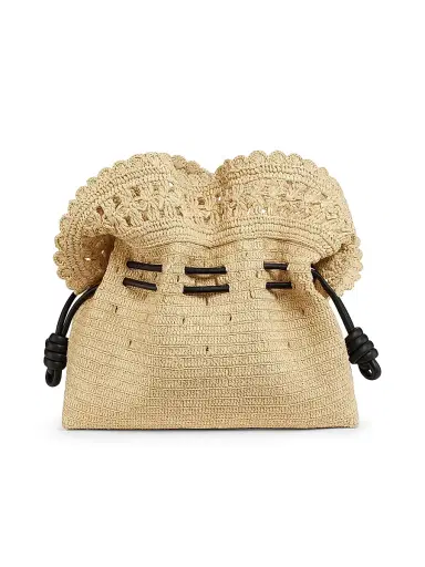 Loewe Women's x Paula's Ibiza Flamenco Raffia Clutch | Thumbnail 3 Loewe Women's x Paula's Ibiza Flamenco Raffia Clutch | Thumbnail 3