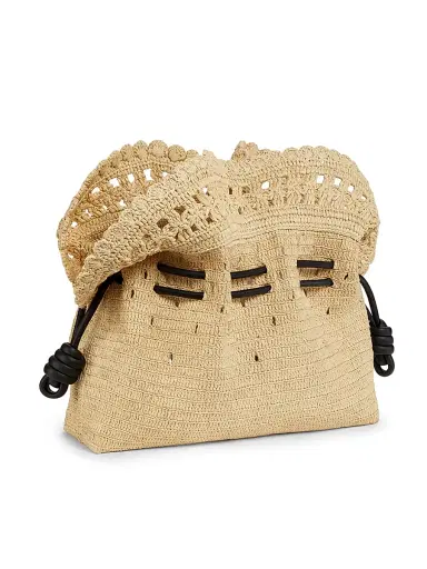 Loewe Women's x Paula's Ibiza Flamenco Raffia Clutch | Thumbnail 4 Loewe Women's x Paula's Ibiza Flamenco Raffia Clutch | Thumbnail 4