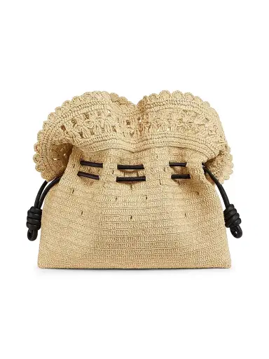 Loewe Women's x Paula's Ibiza Flamenco Raffia Clutch | Thumbnail 1 Loewe Women's x Paula's Ibiza Flamenco Raffia Clutch | Thumbnail 1