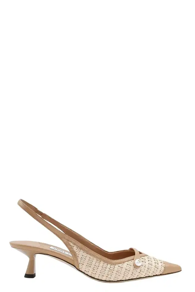 Jimmy Choo Amita Slingback Pump - Cappucino Raffia