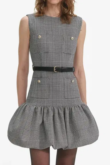 Self-Portrait Prince Of Wales Dress | Thumbnail 3
