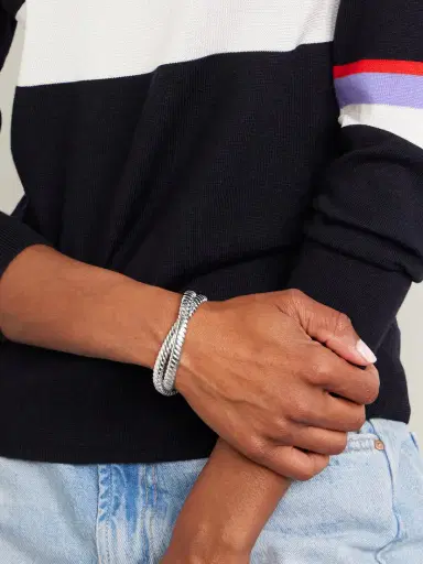 Roxanne Assoulin Double Cobra Silver-tone Bracelet | Thumbnail 2 Roxanne Assoulin Double Cobra Silver-tone Bracelet | Thumbnail 2