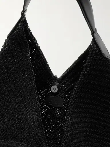 Hunting Season Origami Medium Leather-trimmed Fique Shoulder Bag | Thumbnail 5 Hunting Season Origami Medium Leather-trimmed Fique Shoulder Bag | Thumbnail 5