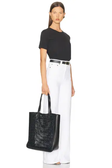 Khaite Zoe Patchwork Raffia Tote Bag | Thumbnail 2 Khaite Zoe Patchwork Raffia Tote Bag | Thumbnail 2