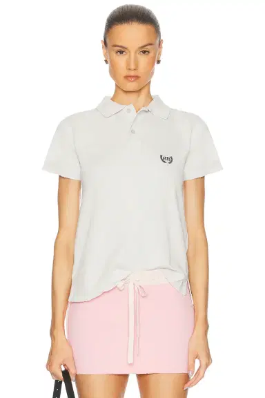 Balenciaga Short Sleeve Fitted Polo | Thumbnail 1 Balenciaga Short Sleeve Fitted Polo | Thumbnail 1