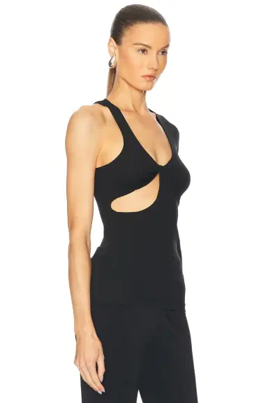 Courreges Twist Asymmetrical Jersey Top | Thumbnail 2