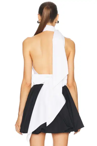 Alexandre Vauthier Poplin Sleevess Blouse | Thumbnail 4 Alexandre Vauthier Poplin Sleevess Blouse | Thumbnail 4