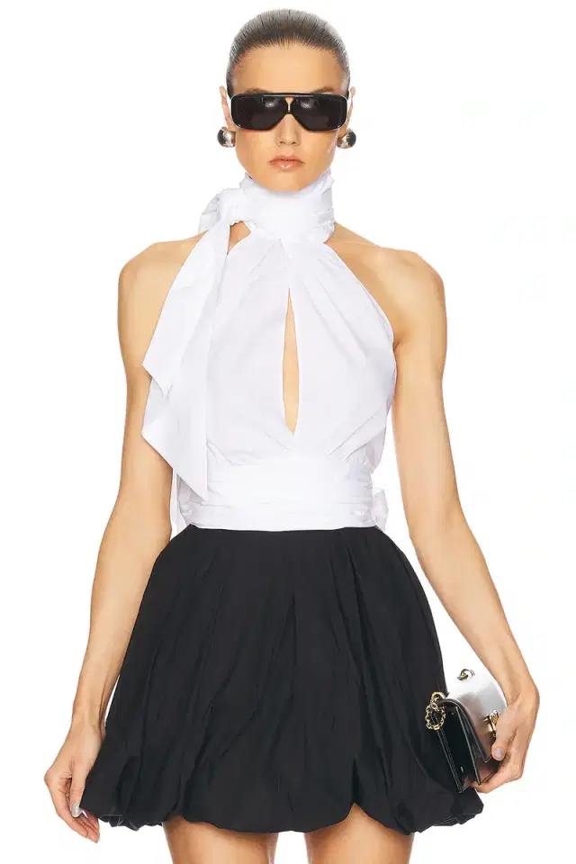Alexandre Vauthier Poplin Sleevess Blouse