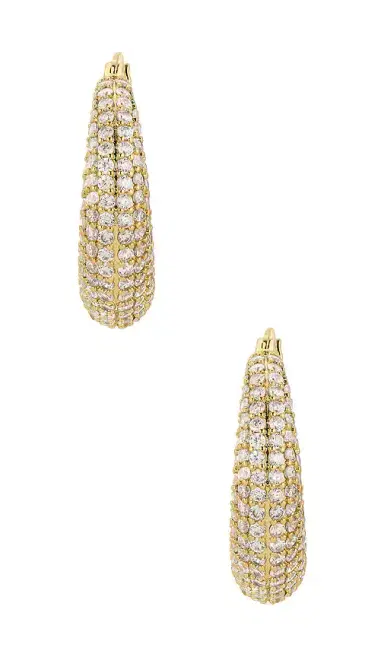 Lili Claspe Small Pave Becca Hoops | Thumbnail 2 Lili Claspe Small Pave Becca Hoops | Thumbnail 2