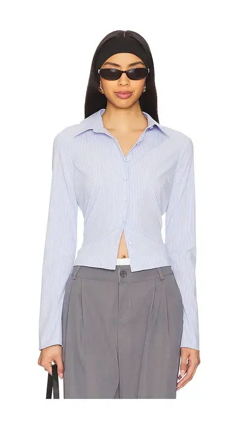 ALL THE WAYS Fiona Button Front Top