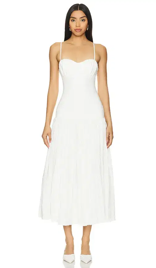 Salem Drop Waist Broomstick Midi Dress