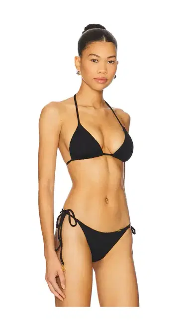 Luli Fama Wavy Seamless Triangle Bikini Top | Thumbnail 2