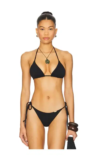 Luli Fama Wavy Seamless Triangle Bikini Top | Thumbnail 1