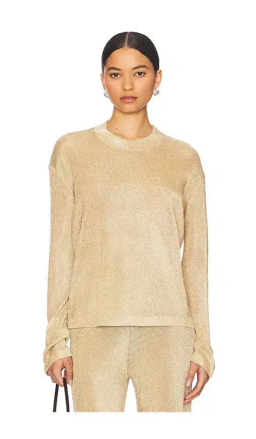 SEROYA Hana Metallic Knit Top