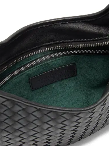 Bottega Veneta Women's Small Veneto Leather Crossbody Bag - Black Silver | Thumbnail 3 Bottega Veneta Women's Small Veneto Leather Crossbody Bag - Black Silver | Thumbnail 3