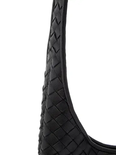 Bottega Veneta Women's Small Veneto Leather Crossbody Bag - Black Silver | Thumbnail 5 Bottega Veneta Women's Small Veneto Leather Crossbody Bag - Black Silver | Thumbnail 5