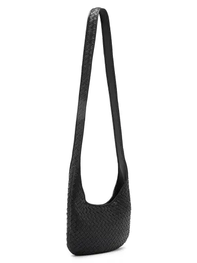 Bottega Veneta Women's Small Veneto Leather Crossbody Bag - Black Silver | Thumbnail 7 Bottega Veneta Women's Small Veneto Leather Crossbody Bag - Black Silver | Thumbnail 7