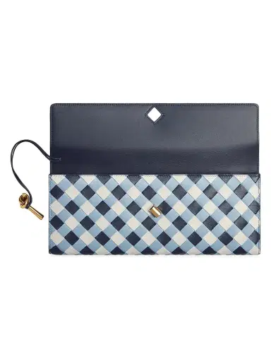 Bottega Veneta Women's Andiamo Vichy Leather Clutch | Thumbnail 4 Bottega Veneta Women's Andiamo Vichy Leather Clutch | Thumbnail 4