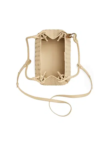 Bottega Veneta Women's Medium Parachute Intrecciato Leather Shoulder Bag - Tufo Muse Brass | Thumbnail 4 Bottega Veneta Women's Medium Parachute Intrecciato Leather Shoulder Bag - Tufo Muse Brass | Thumbnail 4