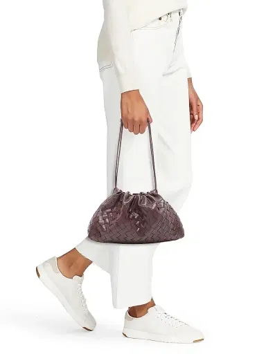 Bottega Veneta Women's Dustbag Notte Intrecciato Leather Chain Shoulder Bag | Thumbnail 3
