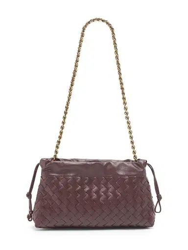 Bottega Veneta Women's Dustbag Notte Intrecciato Leather Chain Shoulder Bag | Thumbnail 6