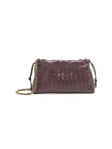 Bottega Veneta Women's Dustbag Notte Intrecciato Leather Chain Shoulder Bag | Thumbnail 1