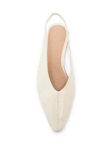 Bottega Veneta Women's Leather Slingback Flats - Sea Salt - Size 11.5 | Thumbnail 4