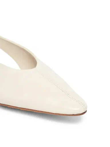 Bottega Veneta Women's Leather Slingback Flats - Sea Salt - Size 11.5 | Thumbnail 5