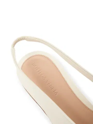 Bottega Veneta Women's Leather Slingback Flats - Sea Salt - Size 11.5 | Thumbnail 6