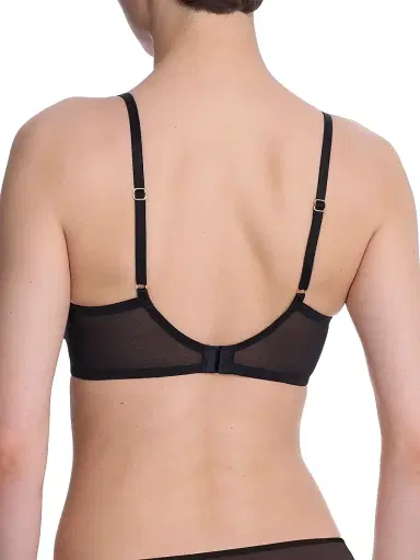 Natori Women's Flora Unlined Lace Balconette Underwire Bra - Black | Thumbnail 4 Natori Women's Flora Unlined Lace Balconette Underwire Bra - Black | Thumbnail 4