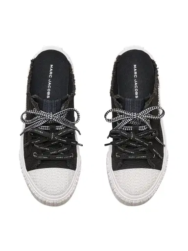 Marc Jacobs Women's The Sneaker Canvas Mules - Black | Thumbnail 4