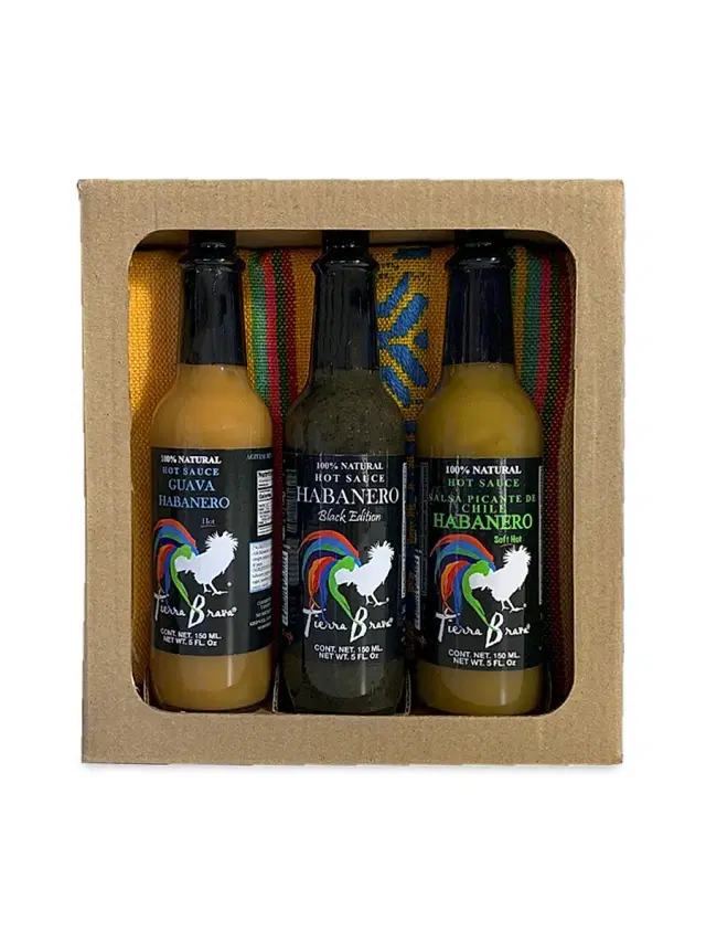 Habanero Hot Sauce Trio & Servilleta