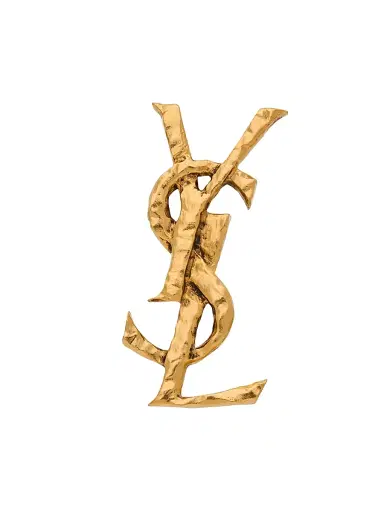 Saint Laurent Women's Cassandre Earring in Metal - Brass Gold | Thumbnail 1