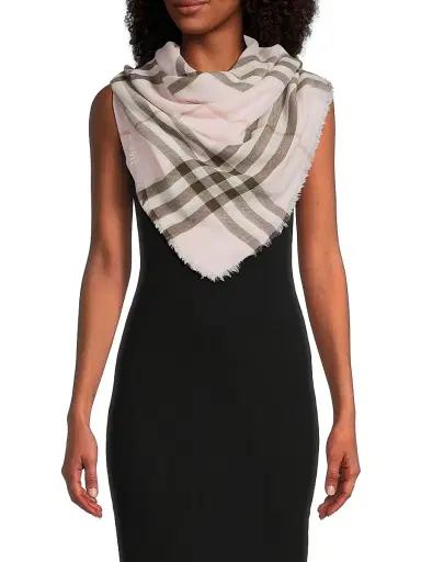 Burberry Women's Check Wool Scarf | Thumbnail 1