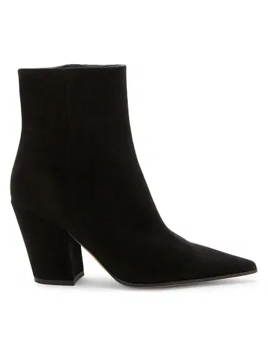 Gianvito Rossi Women's Keinna 85MM Suede Block-Heel Booties - Black - Size 12 | Thumbnail 1 Gianvito Rossi Women's Keinna 85MM Suede Block-Heel Booties - Black - Size 12 | Thumbnail 1