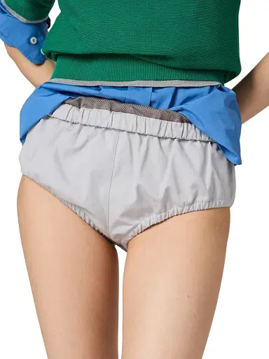 Miu Miu Women's Poplin Briefs - Grey | Thumbnail 2