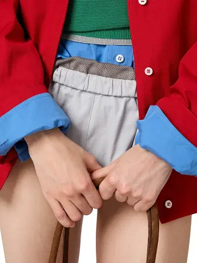 Miu Miu Women's Poplin Briefs - Grey | Thumbnail 4