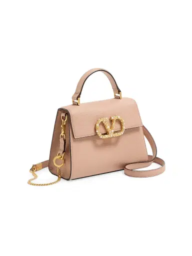 Valentino Garavani Women's VSling Small Top Handle Bag in Grainy Calfskin - Rose Cannelle | Thumbnail 5