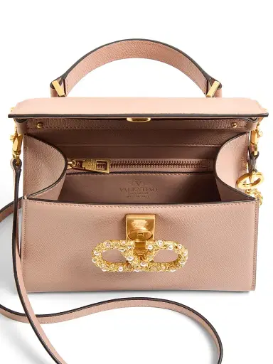 Valentino Garavani Women's VSling Small Top Handle Bag in Grainy Calfskin - Rose Cannelle | Thumbnail 7