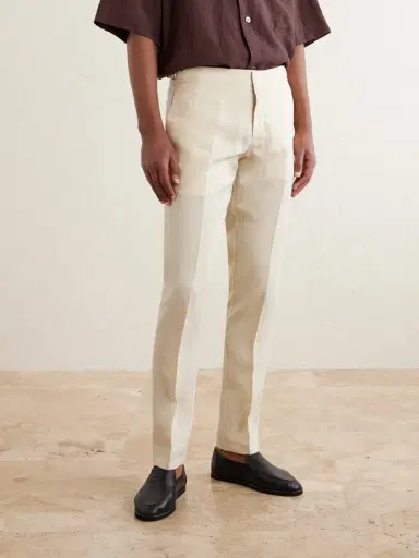 Orlebar Brown Griffon Tapered Linen Trousers - Men | Thumbnail 3