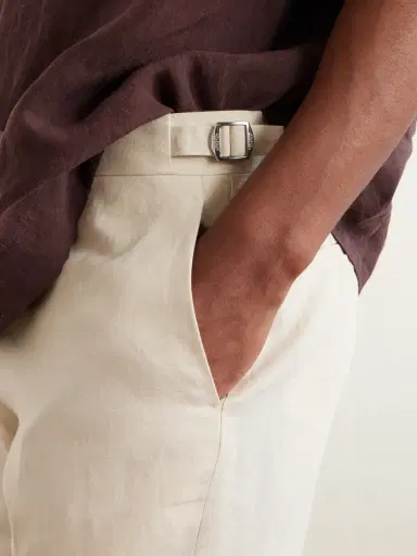 Orlebar Brown Griffon Tapered Linen Trousers - Men | Thumbnail 5