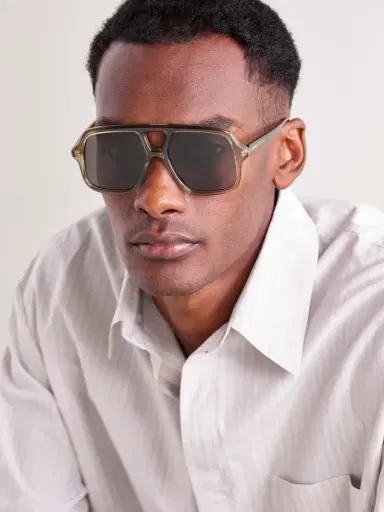 Loewe Slim Rectangular Acetate Sunglasses - Men | Thumbnail 2