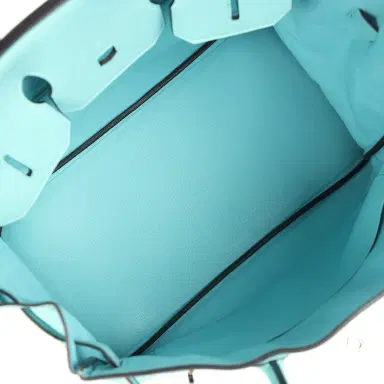 HERMÈS Pre-owned Hermes Birkin 35 Bleu Atoll Togo Palladium Hardware | Thumbnail 8 HERMÈS Pre-owned Hermes Birkin 35 Bleu Atoll Togo Palladium Hardware | Thumbnail 8