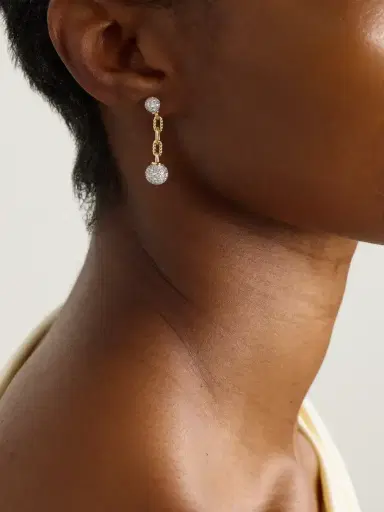 David Yurman Dy Madison® 18-karat Gold Diamond Earrings | Thumbnail 2 David Yurman Dy Madison® 18-karat Gold Diamond Earrings | Thumbnail 2