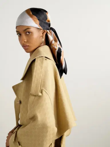 Gucci Printed Silk-twill Scarf | Thumbnail 2 Gucci Printed Silk-twill Scarf | Thumbnail 2