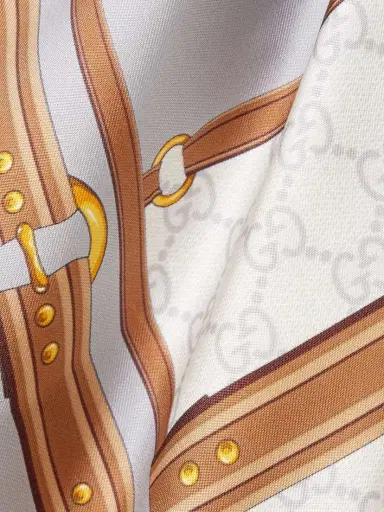 Gucci Printed Silk-twill Scarf | Thumbnail 3 Gucci Printed Silk-twill Scarf | Thumbnail 3