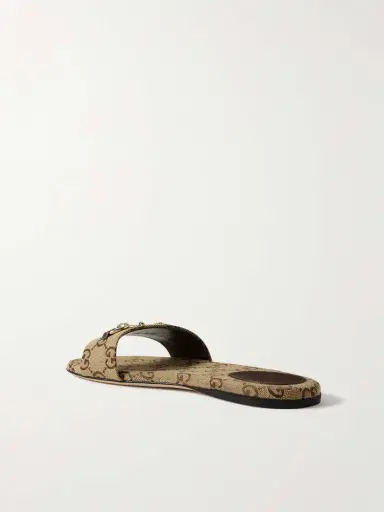 Gucci Siaga Horsebit-detailed Canvas-jacquard Slides | Thumbnail 3 Gucci Siaga Horsebit-detailed Canvas-jacquard Slides | Thumbnail 3